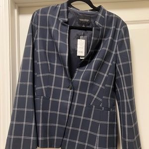 Navy Windowpane Blazer